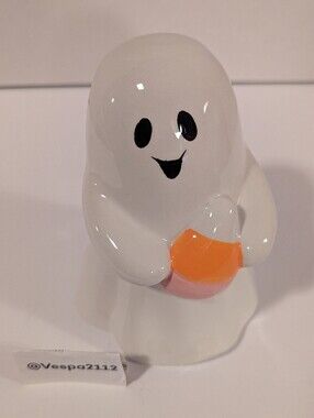 Halloween Ghost Pink Candy Corn Summerween Ghosts Ceramic Figurine
